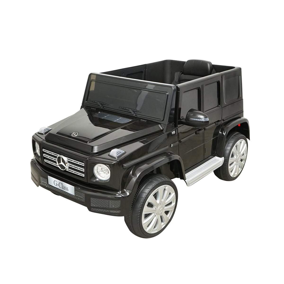 Masinuta electrica cu baterie 6V/7Ah si telecomanda pentru copii Mercedes G500 JJ2077 negru